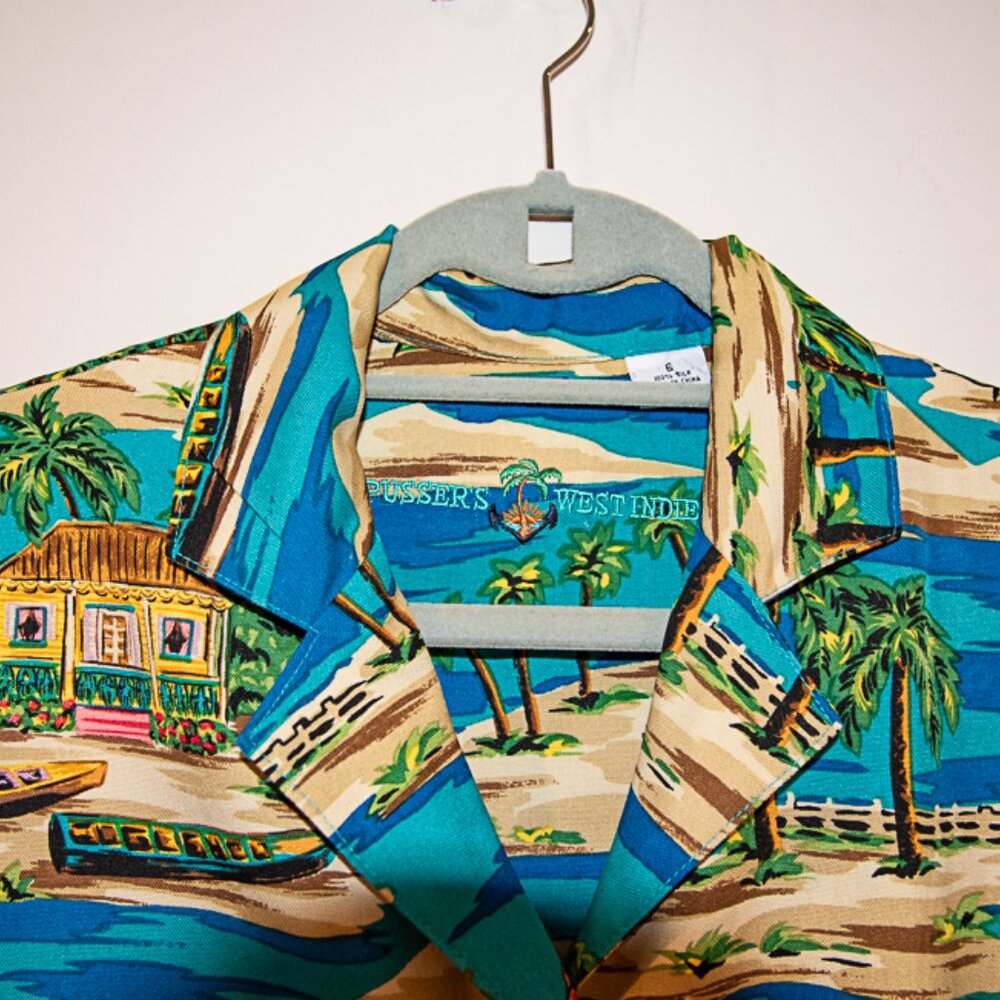 Pussers West Indies 100% Silk Dress size 6 - Picture 6 of 6